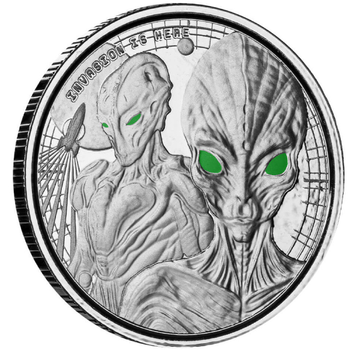 Zestaw Ghana: Alien 4 x 1/2 uncji Srebra 2023