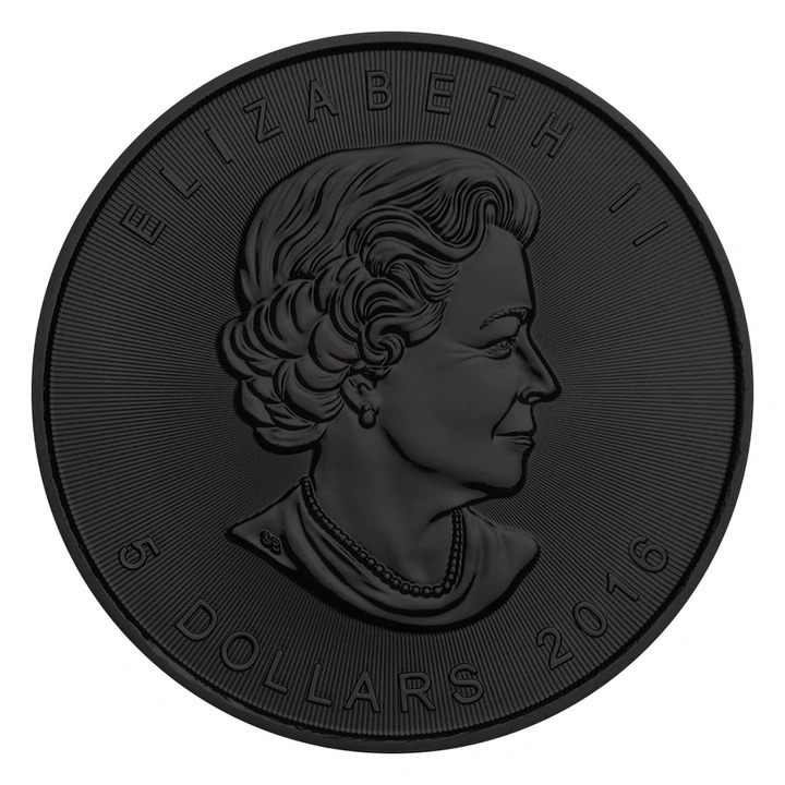 Kanadyjski Liść Klonowy Apocalypse Maple Leaf pozłacany 1 uncja Srebra 2016 Black Ruthenium