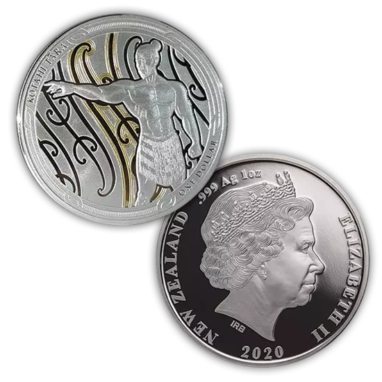 Maui i Pierwszy Pies: Zestaw 2 monet 2 x 1 uncja Srebra 2020 Proof