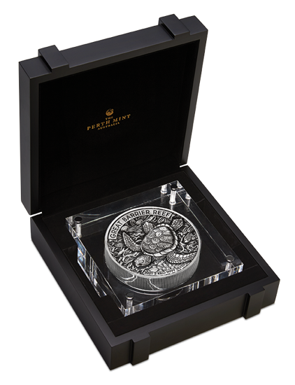 Wielka Rafa Koralowa 2000 gramów Srebra 2021 Antiqued High Relief