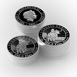 Tokelau: Goddess Europa 1 uncja Srebra 2022