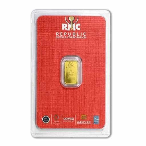 1 gram Sztabka Złota RMC