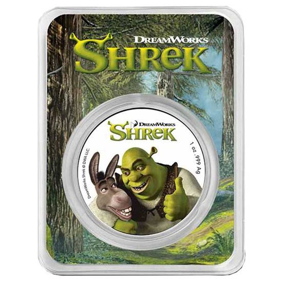 Niue: Shrek kolorowany 20. rocznica filmu 1 uncja Srebra 2021