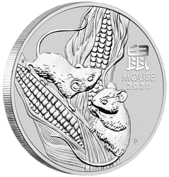 Lunar III: Rok Myszy 1 uncja Srebra PAKIET 100 SZTUK 2020