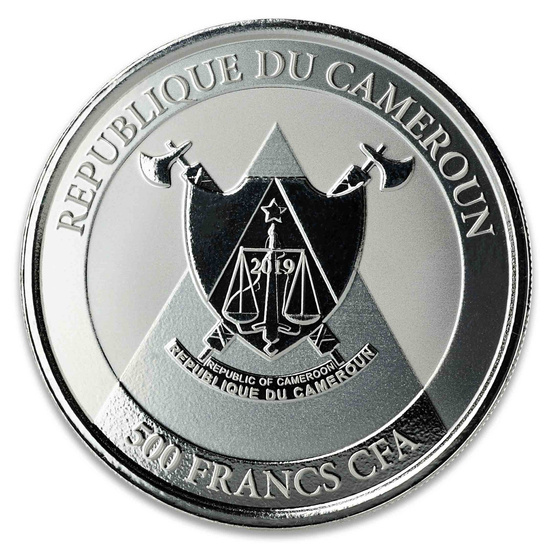 Cameroon: Cheetah 1 uncja Srebra 2019 Prooflike