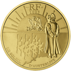 Francja: Bitwa pod Austerlitz (Le soleil d'Austerlitz) 20 Euro Złoto 2005 Proof