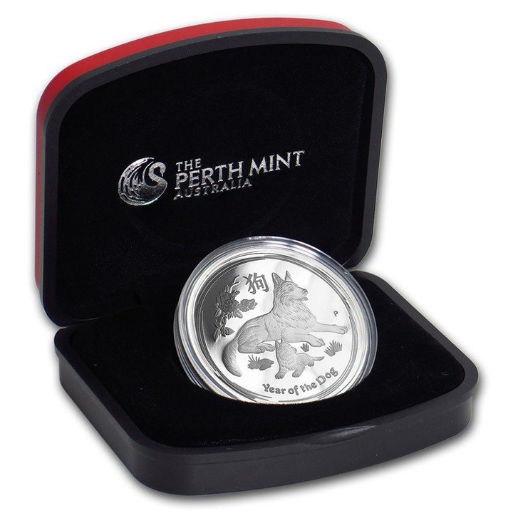 Lunar II: Rok Psa 1 uncja Srebra 2018 PROOF