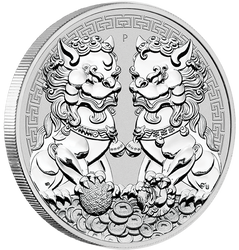 Chińskie Lwy (Double Pixiu) 1 uncja Srebra 2020