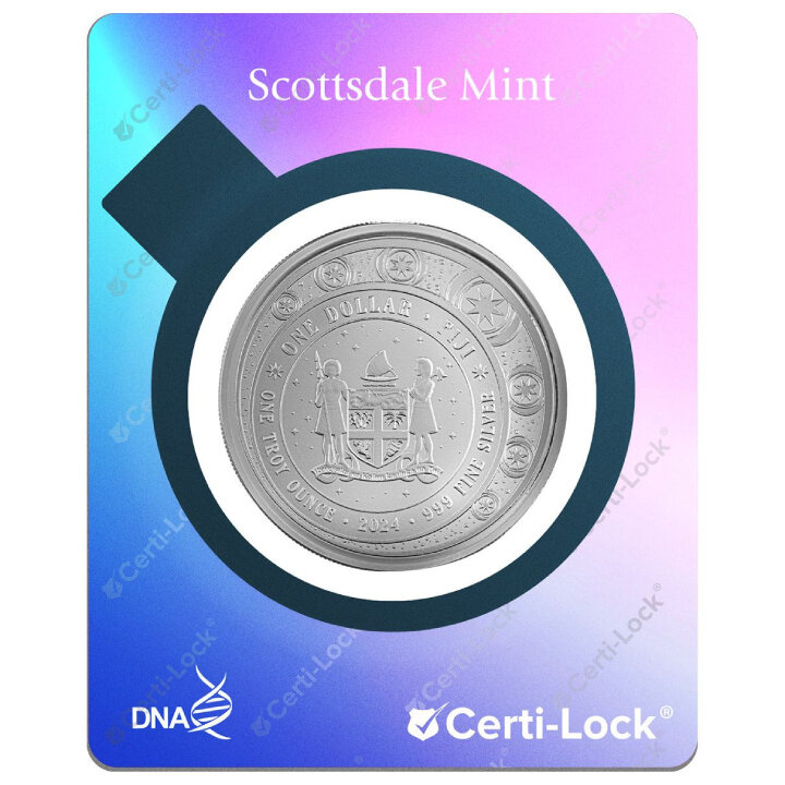 Fiji: Unicorn "Blossom" kolorowany 1 uncja Srebra 2024