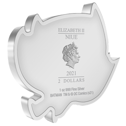 Niue: DC Comics - Batman Flying Chibi Coin kolorowany 1 uncja Srebra 2021 Proof