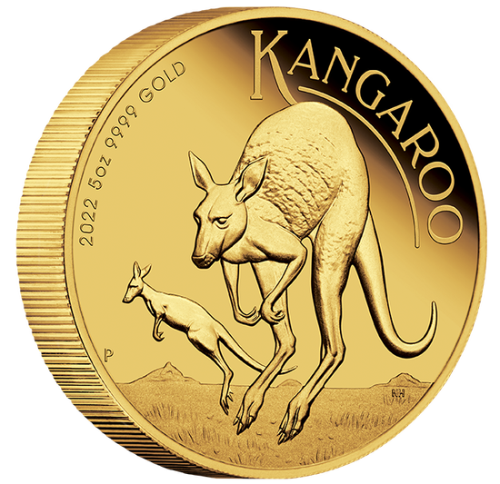 Australijski Kangur 5 uncji Złota 2022 Proof