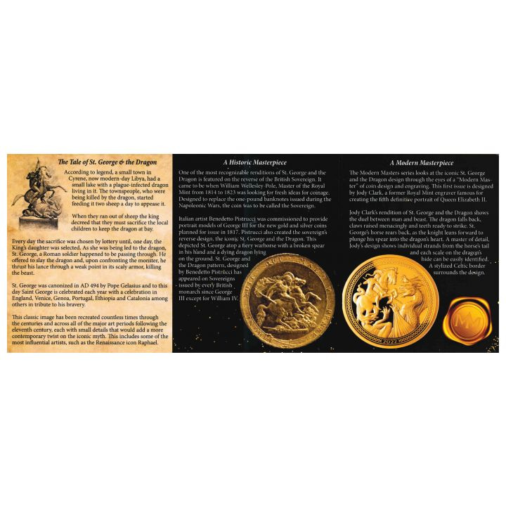 Ascension Island: Modern Masters - Jody Clark Św. Jerzy i Smok 2 uncje Srebra 2022 Proof