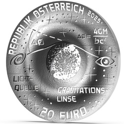 The Beauty of the Universe - Einstein Ring kolorowany 20 Euro Srebro 2025 Proof