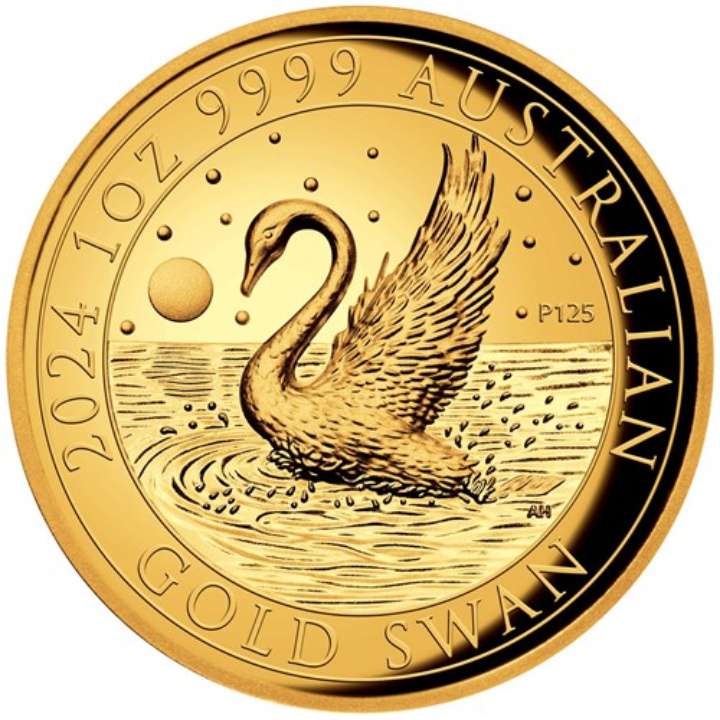Łabędź 1 uncja Złota 2024 Proof High Relief 