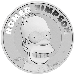 Tuvalu: Homer Simpson 1 uncja Srebra 2022