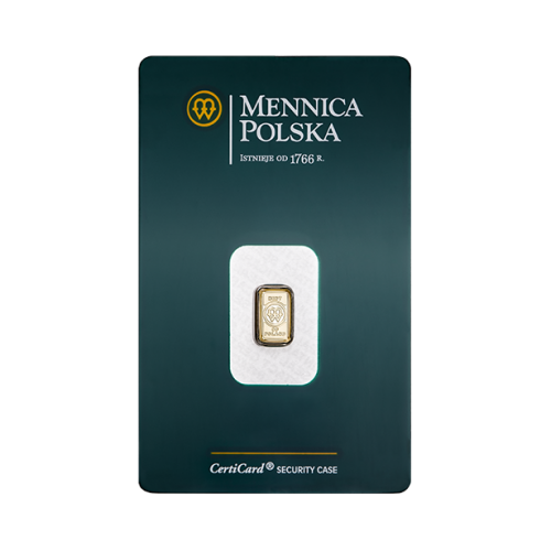 1 gram Sztabka Złota Mennica Polska
