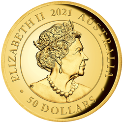 Australijski Suweren 50 AUD 2021 Proof High Relief Piedfort Coin