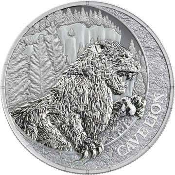 Germania Mint: Megafauna - Lew Jaskiniowy 1 uncja Srebra 2026