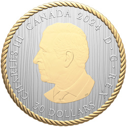 Canada: The Hunter pozłacany $30 Srebro 2024 Reverse Proof