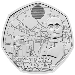  Star Wars: R2-D2 and C-3PO 50p Miedzionikiel 2023