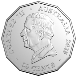 Christmas Decoration - Festive Floral kolorowany 50c Miedzionikiel 2026