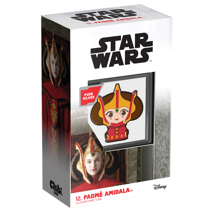 Niue: Star Wars - Padmé Amidala Chibi Coin kolorowany 1 uncja Srebra 2022 Proof