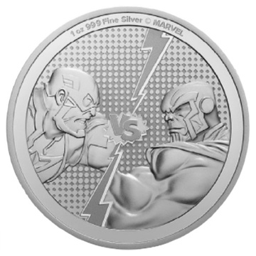 Niue: Marvel - Kapitan Ameryka vs. Thanos 1 uncja Srebra 2025