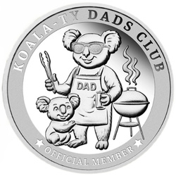 Dads Club Official Member Medallion 1/4 uncji Srebra Prooflike 