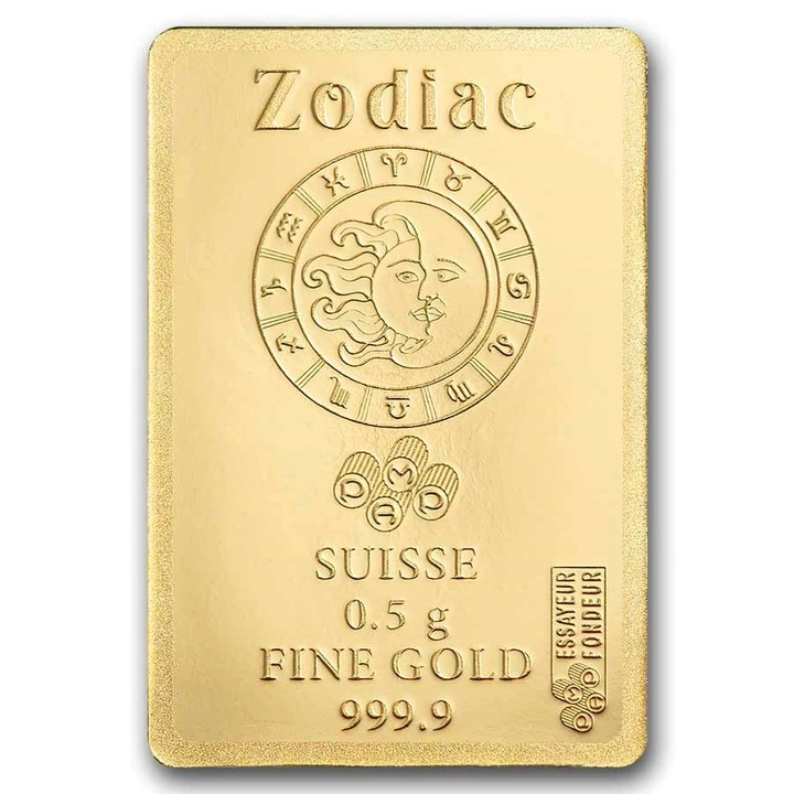 Sztabka Pamp Zodiac: Byk 0,5 grama złota