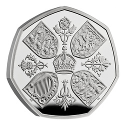 Her Majesty Queen Elizabeth II 50p Srebro 2022 Proof