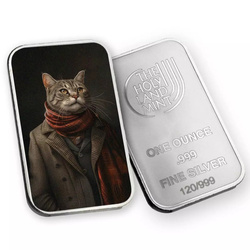 Sztabka The Holy Land Mint - Human Cats - William kolorowana 1 uncja Srebra 2025 