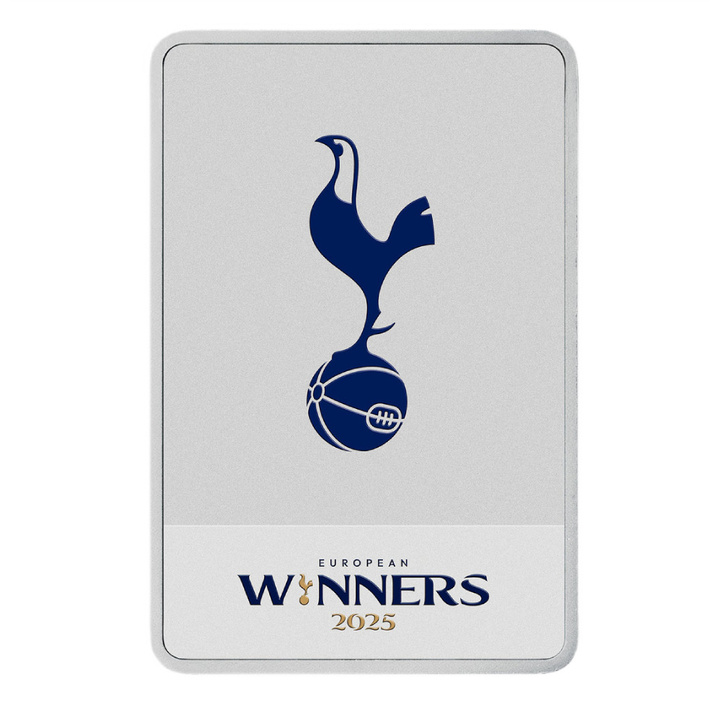 Tottenham Hotspur Europa League 2025 Winners kolorowana 1 uncja Srebra 2025