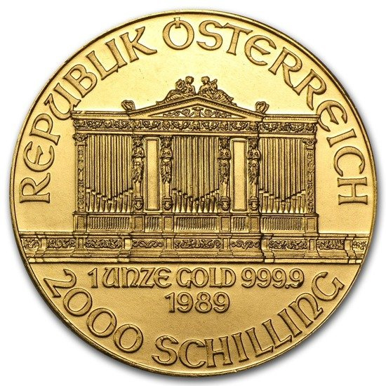 Wiedeński Filharmonik 1 uncja Złota 1989