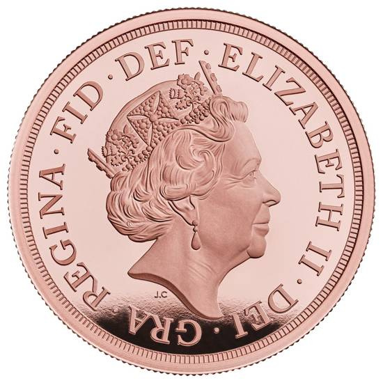 Wielka Brytania: 5 Złotych Suwerenów Elżbieta II 2022 Proof