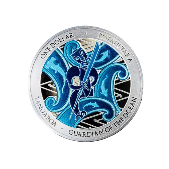Tangaroa Strażnik Oceanu: Zestaw 2 monet kolorowanych 2 uncje Srebra 2021