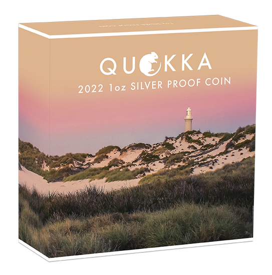 Quokka kolorowana 1 uncja Srebra 2022 Proof