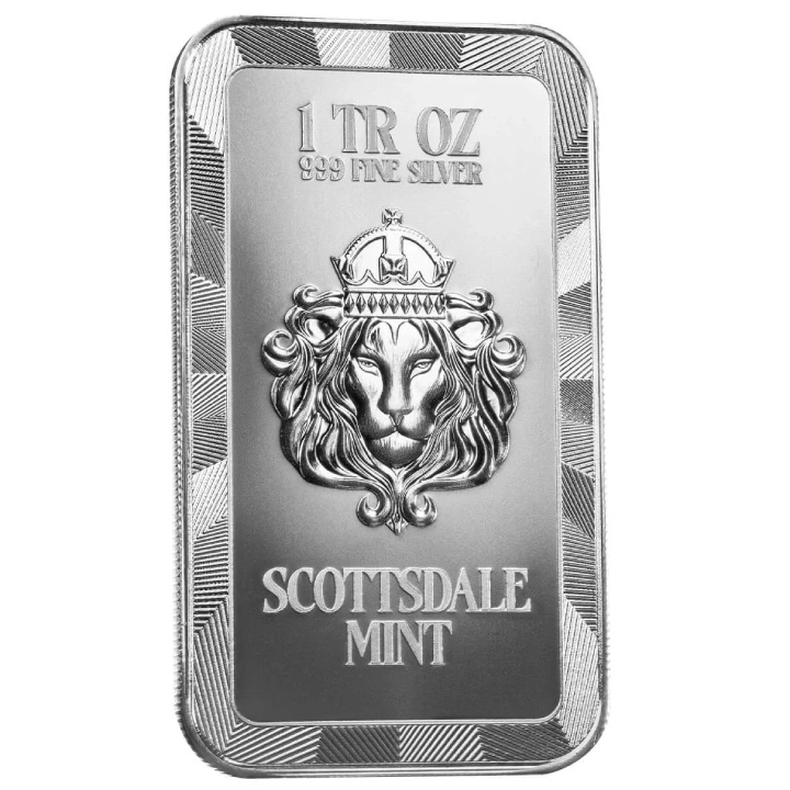 Sztabka Scottsdale Mint - Flaga stanowa Teksasu kolorowana 1 uncja Srebra 
