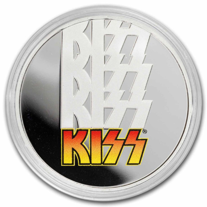 Niue: KISS 50th Anniversary kolorowany 1 uncja Srebra 2023 Proof