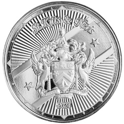 St. Kitts & Nevis: Coat of Arms 1 uncja Srebra 2024 Prooflike 