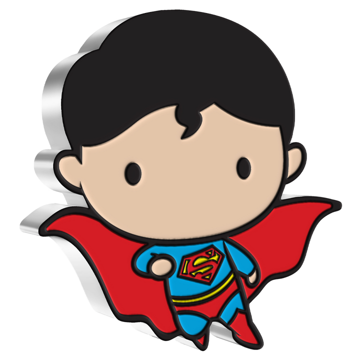 Niue: DC Comics - Superman Flying Chibi Coin kolorowany 1 uncja Srebra 2021 Proof