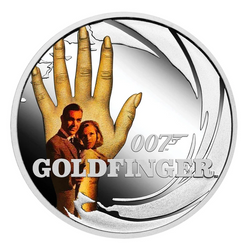 Tuvalu: Goldfinger kolorowany 1/2 uncji Srebra 2021 Proof