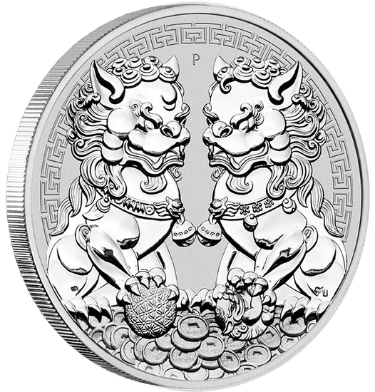Chińskie Lwy (Double Pixiu) 1 uncja Srebra 2020