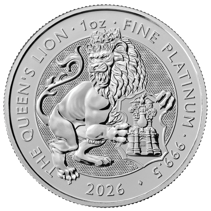The Royal Tudor Beasts: Queen's Lion 1 uncja Platyny 2026