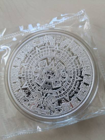 Samoa: Kalendarz Azteków 5 uncji Srebra 2021 Prooflike