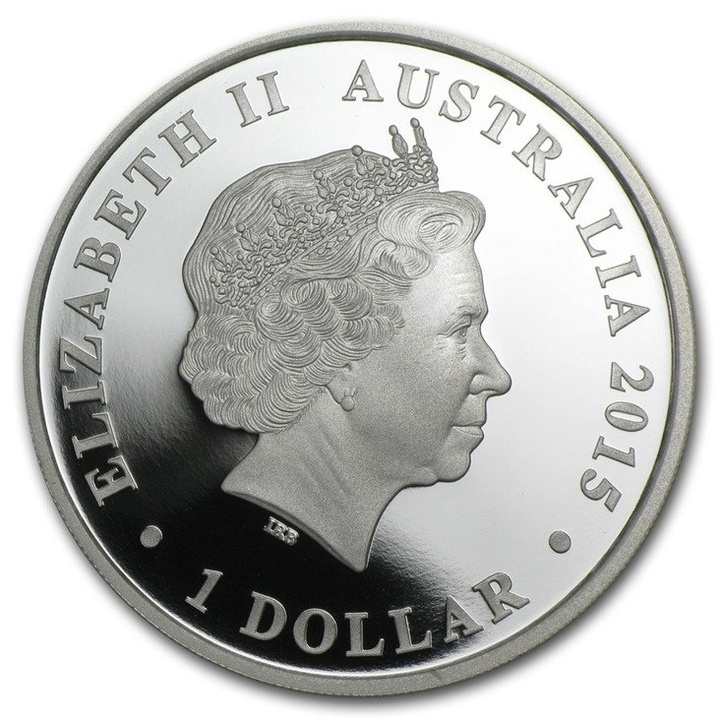 Kookaburra 1 uncja Srebra 2015 PROOF (WORLD MONEY FAIR) NISKI NAKŁAD