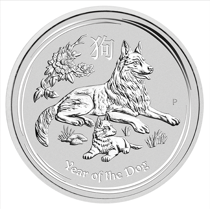Lunar II: Rok Psa 10 uncji Srebra 2018