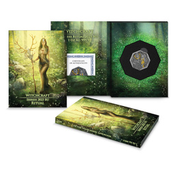 Witchcraft - Seeress Ritual pozłacana 1 uncja Srebra 2023 Antiqued Coin