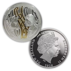 Maui i Pierwszy Pies: Zestaw 2 monet 2 x 1 uncja Srebra 2020 Proof