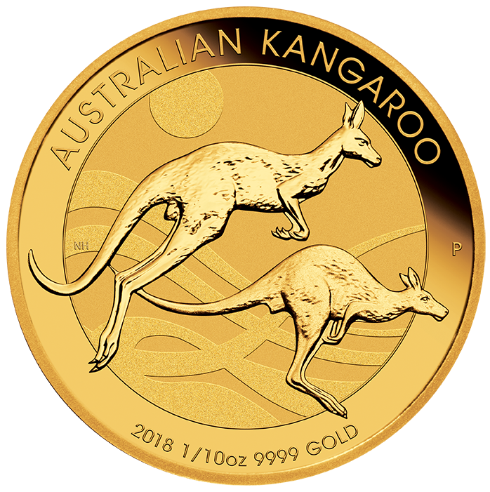 Australijski Kangur 1/10 uncji Złota 2018