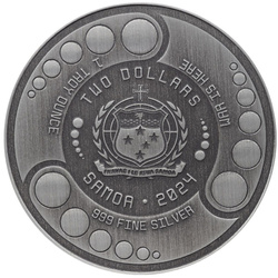 Samoa: Alien 1 uncja Srebra 2024 Antiqued Coin 